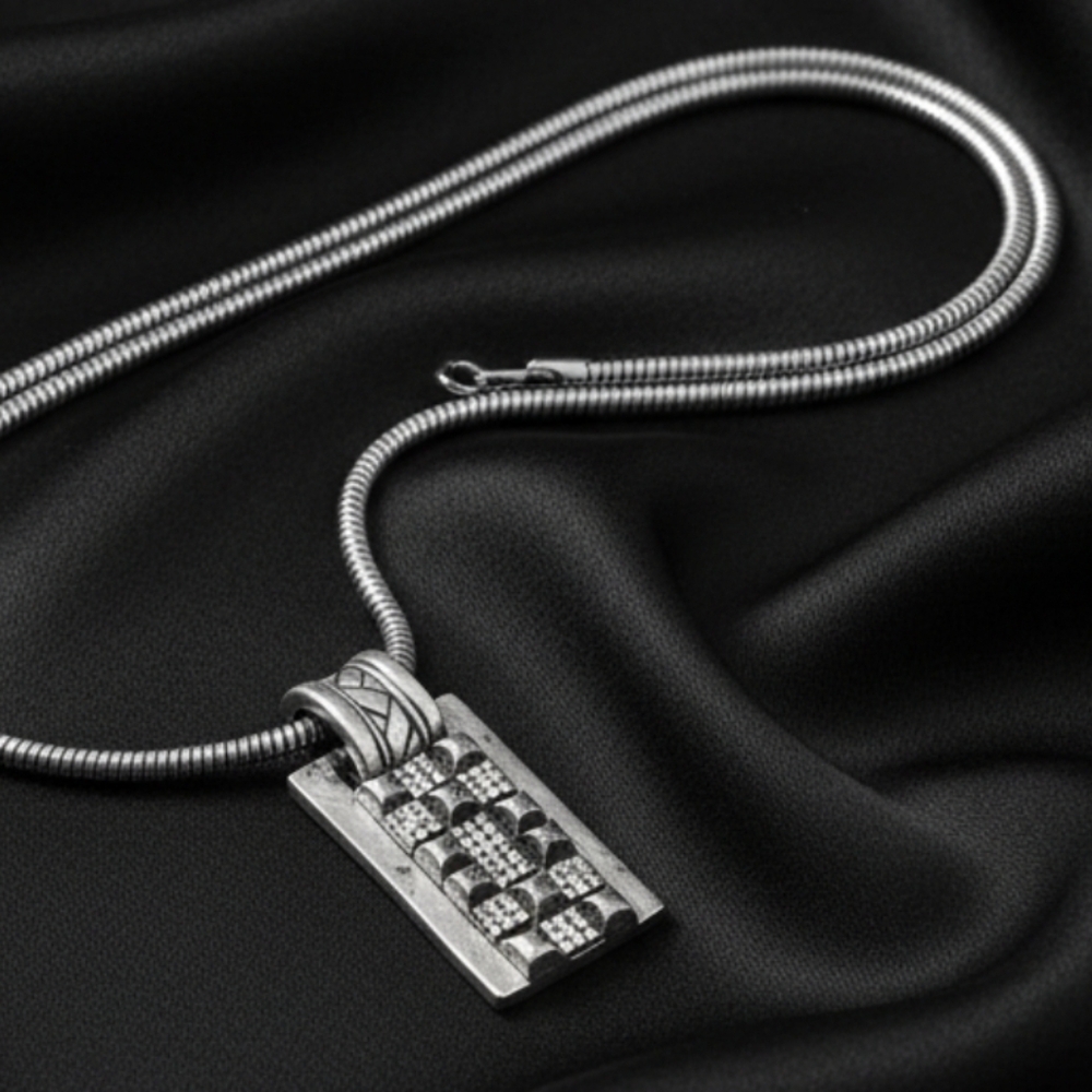 Chico’s Silver-Tone Rhinestone Rectangular Pendan… - image 2